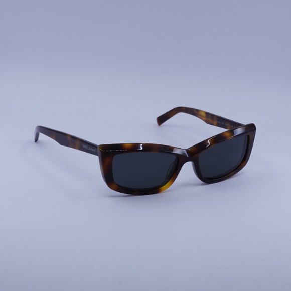 Saint Laurent SL658 002 Sunglasses Havana Cat Eye Frame, Black Lenses - Picture 1 of 12